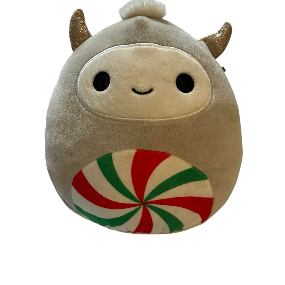 Squishmallows Nissa the Yeti Peppermint Swirl Belly Stuffed Animal Collectible
